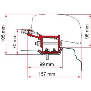 Prodotto 24012 STAFFE PER F40 ADAPTER VW RENAULT TRAFIC L2 DEEP