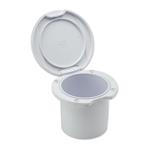 CONTENITORE PER RUBINETTO CON COPERCHIO VUOTO BIANCO