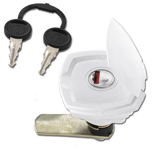 SERRATURA QUADRATA PER PORTELLONE BIANCA CON SPORTELLO 55X55