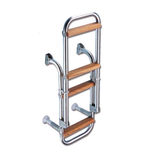 SCALETTA PIEGHEVOLE PER SPECCHIO DI POPPA INOX "KAPPA" 3 GRADINI