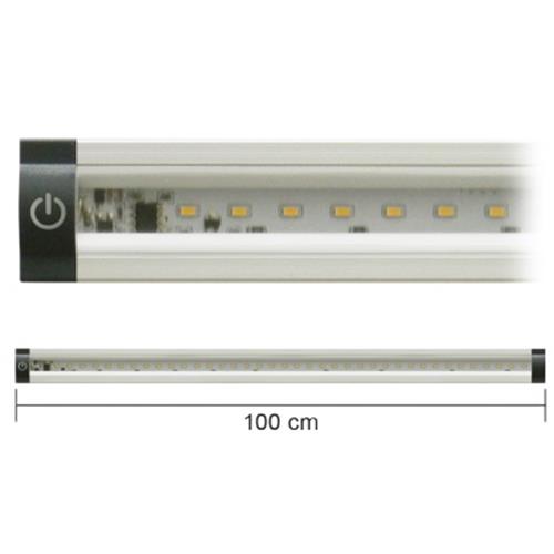 BARRA PROFILO TRIANGOLARE LED IN ALLUMINIO 10W 100CM CON INTERRUTTORE 4000K