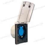 PRESA TV-SAT-230V-12V FORO DIAMETRO 90MM SAGOMATA BIANCO