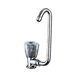 RUBINETTO A UNA MANOPOLA CRISTAL CON COLLO ABBATTIBILE SX