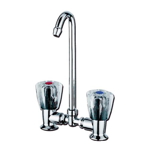 MISCELATORE A DUE MANOPOLE CRISTAL CON COLLO ABBATTIBILE