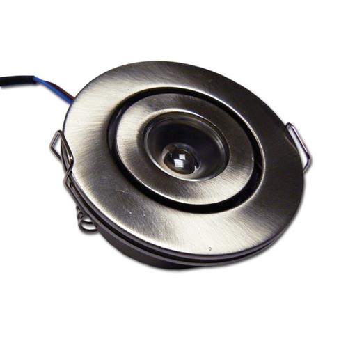 FARETTO 12V DA INCASSO LED 52X18MM INOX 1 LED 3W