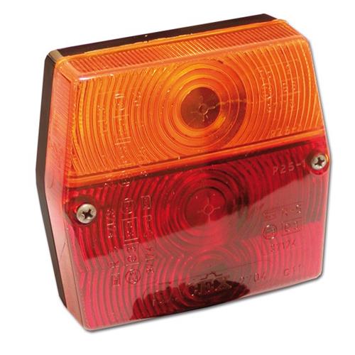 MODULO MULTIFUNZIONE POSTERIORE DIM 95X90X50MM SX/DX PER CARRELLI E CARAVAN C/LUCE TARGA