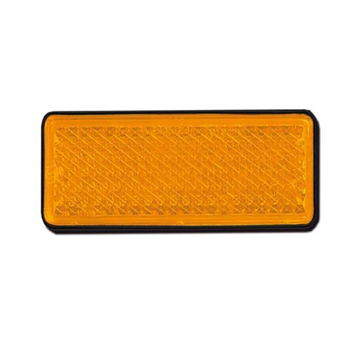 CATARIFRANGENTE RETTANGOLARE ARANCIO DIM 95X60MM PER CARRELLI E CARAVAN ADESIVO