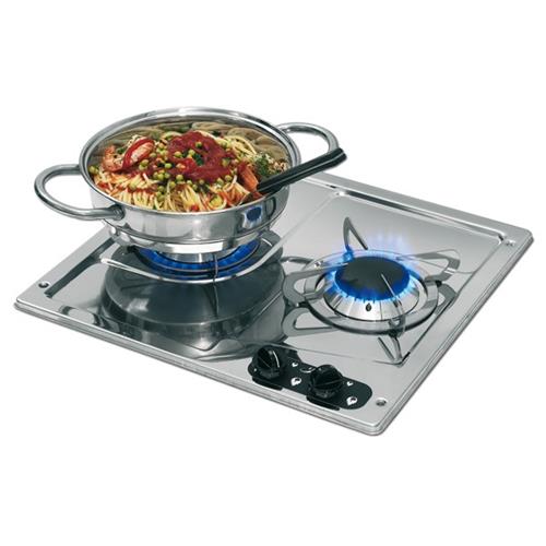 PIANO COTTURA A GAS CON 2 FUOCHI 1900+1900W BURNY