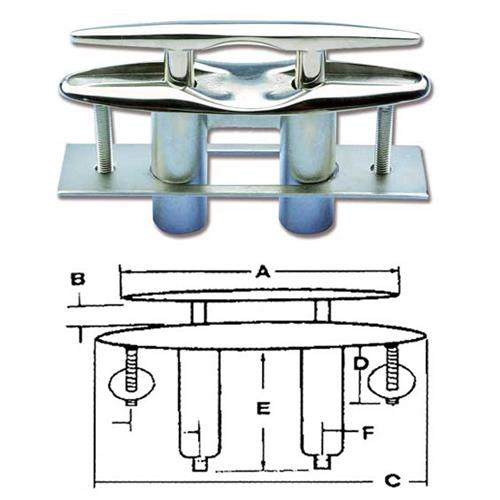BITTA A SCOMPARSA INOX BASE STONDATA 145MM