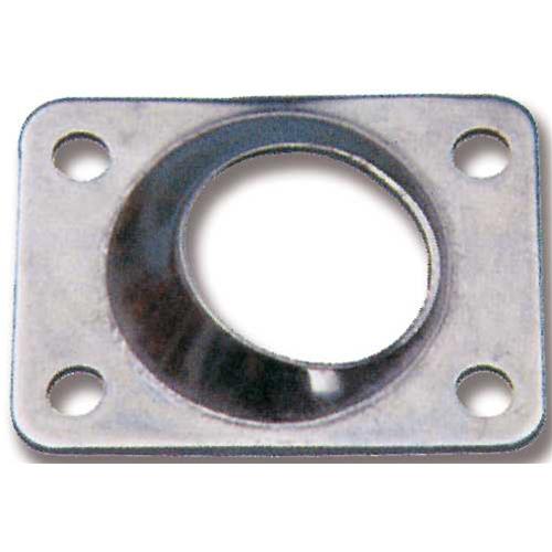 BASE RETTANGOLARE 60° INOX Ø25MM