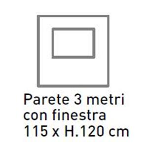 GAZEBO BEAVERBRAND PARETE LATERALE CON FINESTRA 3MT EX ESPOSIZIONE