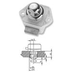 SERRATURA MINI PUSH PULL PER CASSETTI PULSANTE OTTONE