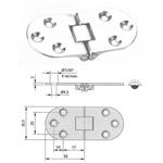 CERNIERA OTTONE A SCOMPARSA 30,5X66MM