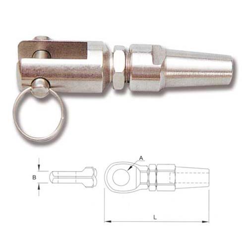 TERMINALE INOX A FORCELLA Ø 8MM