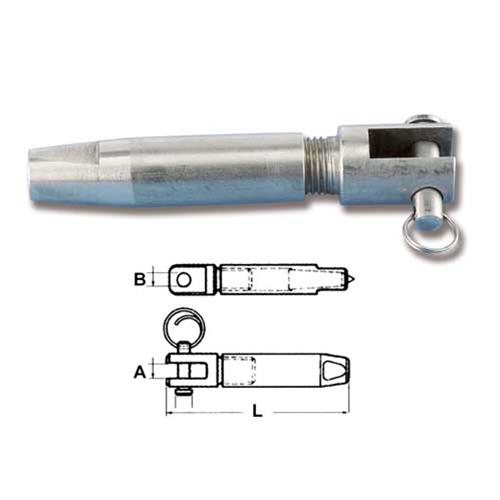 TERMINALE INOX A FORCELLA Ø 9MM