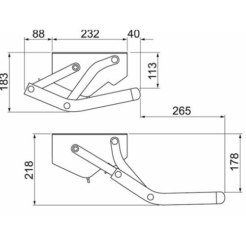 GRADINO ELETTRICO SINGLE STEP 550MM ALU 309968