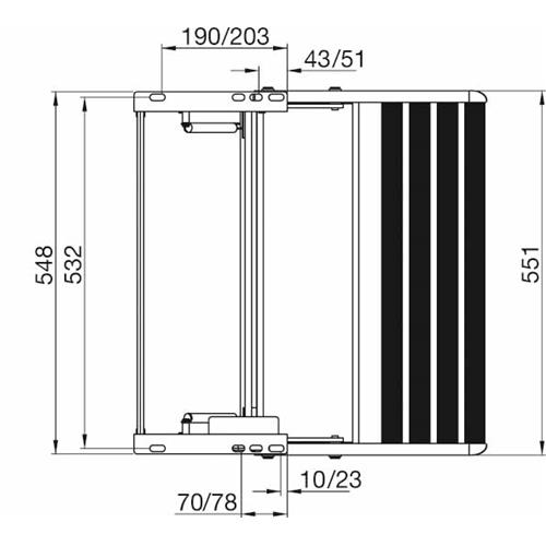 GRADINO MANUALE SINGLE STEP 550MM ALU 308766