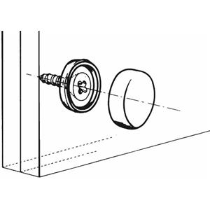 TAPPO COPRIVITI CON BASETTA GRIGIO SCURO 12MM