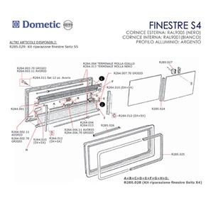 COPPIA GUIDE SCORREVOLI PER ZANZARIERA PER FINESTRE SEITZ R264.010