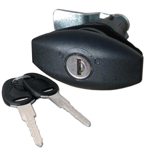 SERRATURA PUSH PER PORTELLONE NERA 80X40MM CON TRAZIONE DEL PORTELLONE