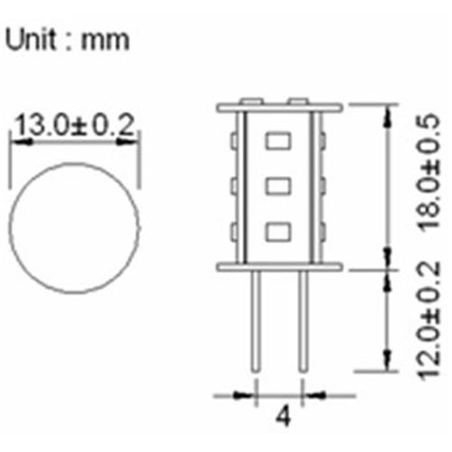 LAMPADA LED G4 95LUM 1,3W BIANCO CALDO ULTIMO PEZZO!