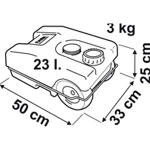 SERBATOIO ACQUE SCURE CON RUOTE ROLL TANK 23 W 02428A01-