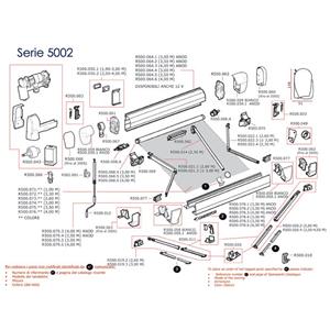 MECCANISMO SX GIRABACCHINO PER TENDALINI THULE 5200 5002 5003 V10 V10XL