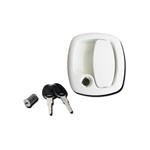 SERRATURA PER PORTELLONE BIANCA 106X97 NEW SYSTEM SOLA PARTE ESTERNA