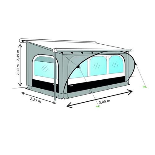 PRIVACY QUICK FIT THULE DUCATO H2/H3 M 2.30/249CM 307060