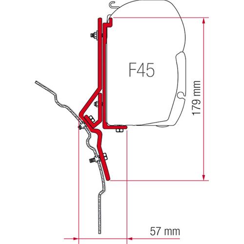 STAFFE PER F45 ADAPTER VW T4 LIFT ROOF 98655-292