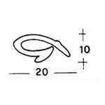 GUARNIZIONE SOTTO PROFILO NERO 20X10MM