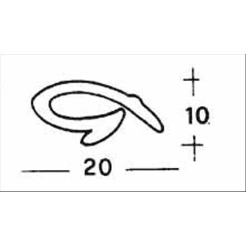 GUARNIZIONE SOTTO PROFILO NERO 20X10MM