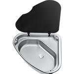 LAVELLO INOX TRIANGOLARE 480X480 P140MM LINEA BASIC 33 DX