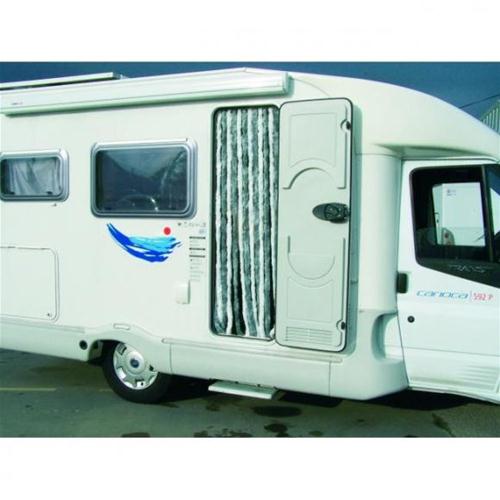 TENDA IN CINIGLIA GRIGIO/BIANCO 56X185CM