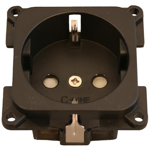 PRESA 230V SCHUKO SENZA COPERCHIO NERO