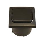 INTERRUTTORE UNIPOLARE + CORNICE + SCATOLA PROT. NERO