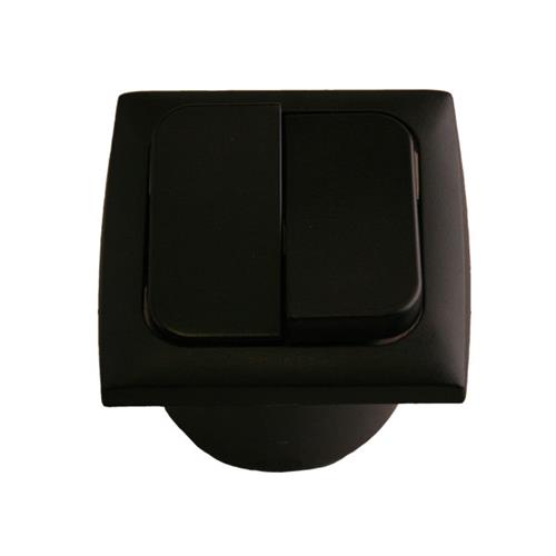 INTERRUTTORE UNIPOLARE DOPPIO + CORNICE + SCATOLA PROT. NERO