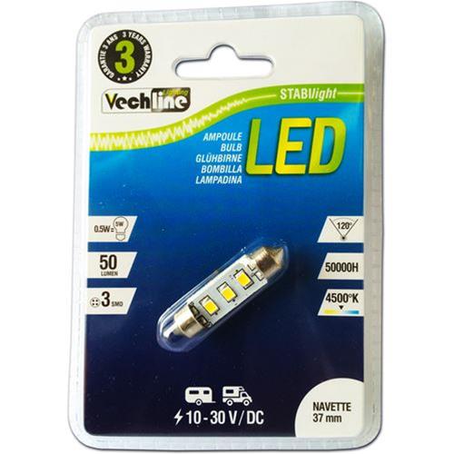 LAMPADA LED TIPO SILURO 14X36MM 0.5W 10-30V