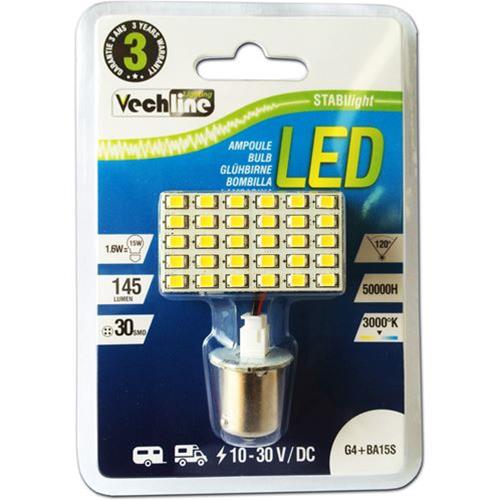 LAMPADA LED G4 – BA15S 30 LED SMD PER PLAFONIERE 10-30V
