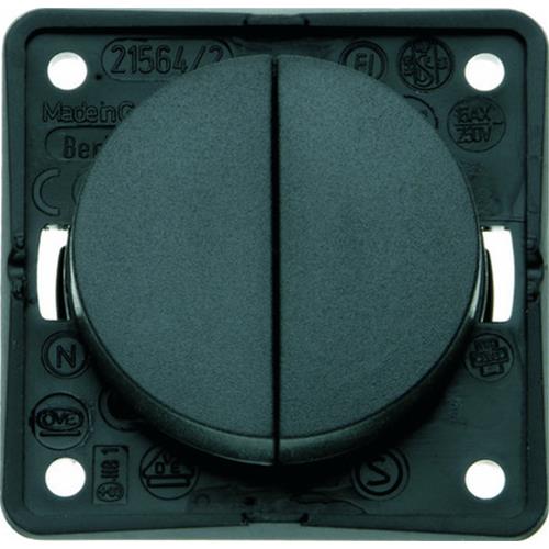 INTERRUTTORE UNIPOLARE DOPPIO GRIGIO BMC2N/GR