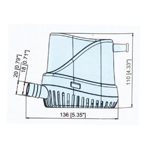 POMPA SENTINA AUTOMATICA 12V AUTO-EYE 500LT