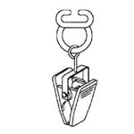 GANCI PER TENDE SCORREVOLI PER BINARIO A "I" CON PINZA CONF. 25PZ.