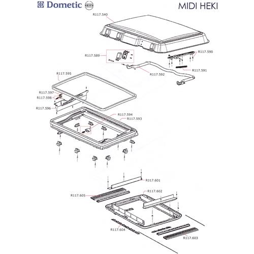 MIDI HEKI STAFFA DI FISSAGGIO R117.590