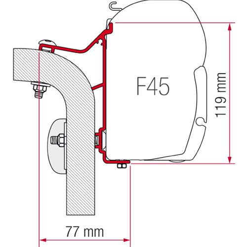 STAFFA PER F45 ADAPTER HYMER VAN/B2 350 98655-244