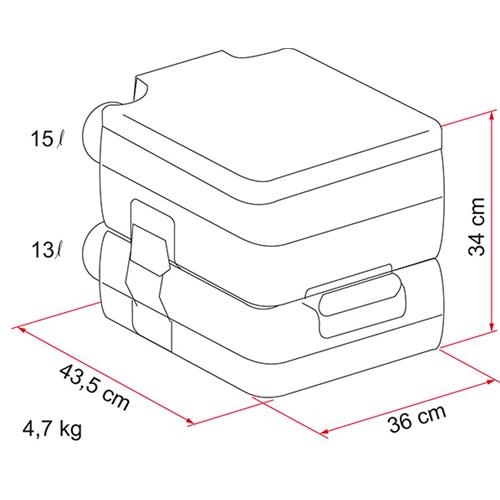 WC TOILETTE PORTATILE BI-POT 34 01354-01-