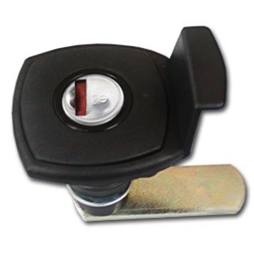 SERRATURA QUADRATA PER PORTELLONE NERA 47X59MM CON MANIGLIETTA 