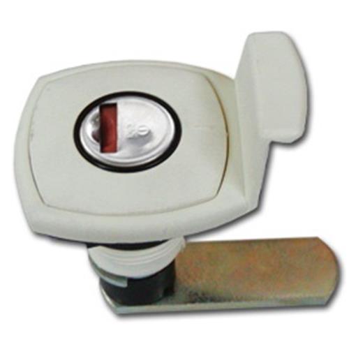 SERRATURA QUADRATA PER PORTELLONE BIANCA 47X59MM CON MANIGLIETTA 