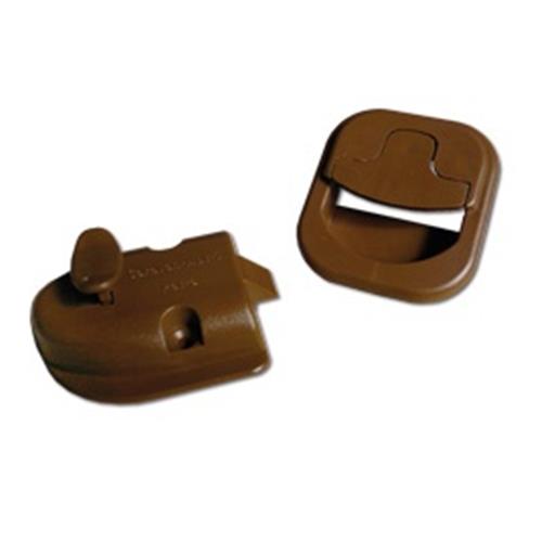 KIT MANIGLIA + CHIUSURA PER TOILETTE MARRONE