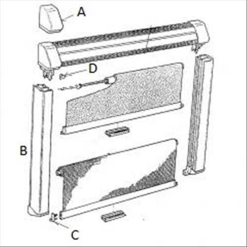 RASTROLLO 2000/3000 GANCIO FINE CORSA TELO "C" CONFEZIONE 6PZ