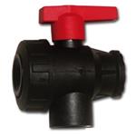VALVOLA A TRE VIE FUNZIONAMENTO A T 1/2" IN ABS